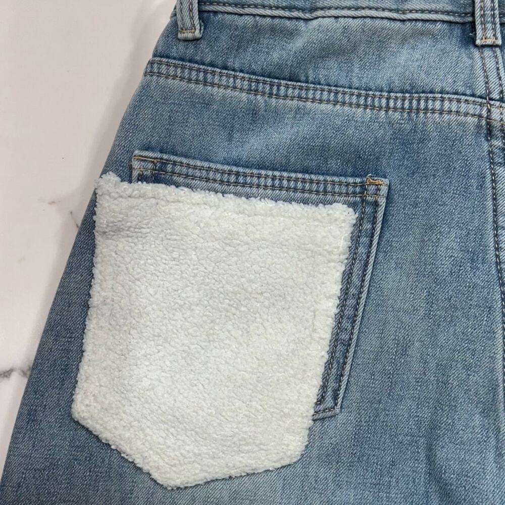 SG Studio Light Wash Wide Straight Leg Dad Jeans Size M - Picture 4 of 10